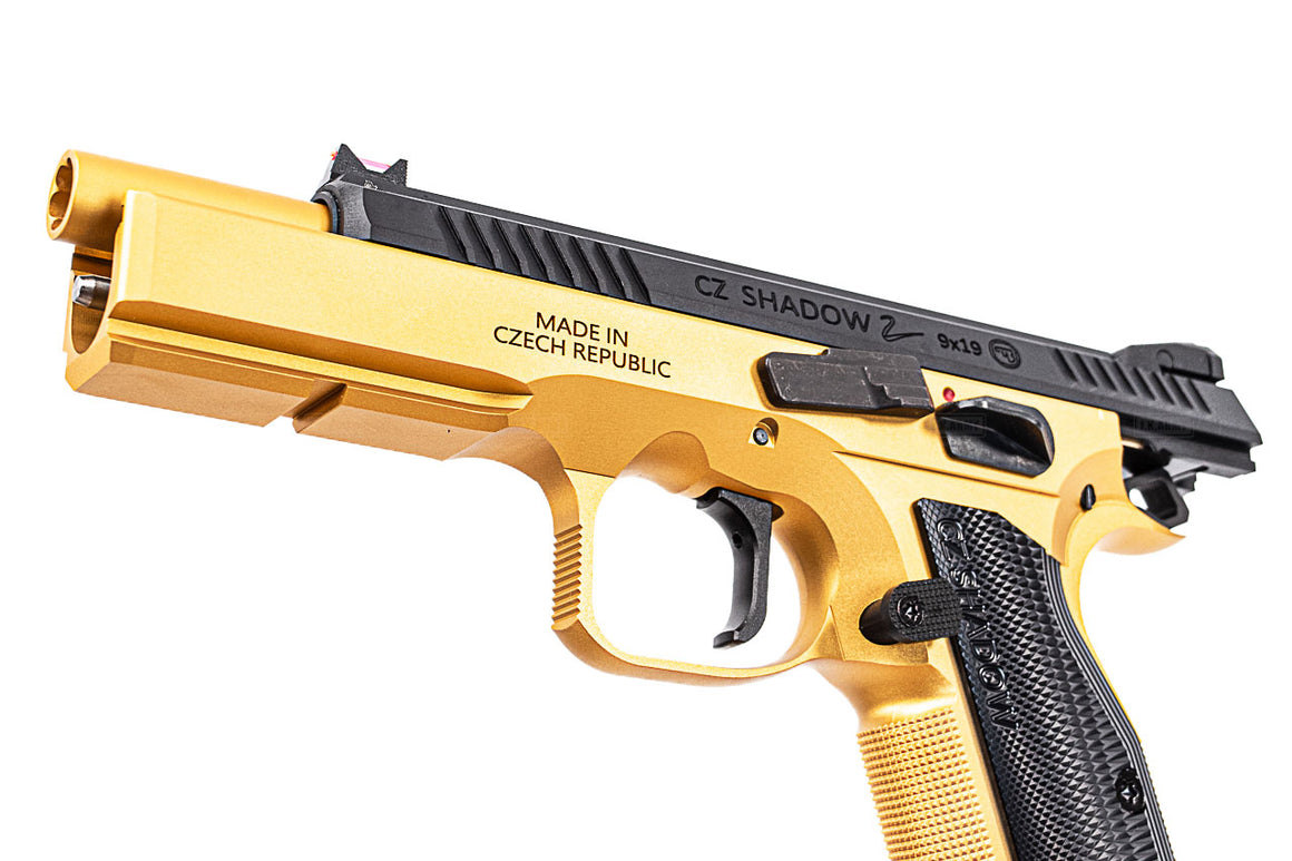 CL Project Custom ASG KJ Shadow 2 Single Action GBB Pistol Airsoft ( CNC Ver. ) ( Gold Black Limited Edition )