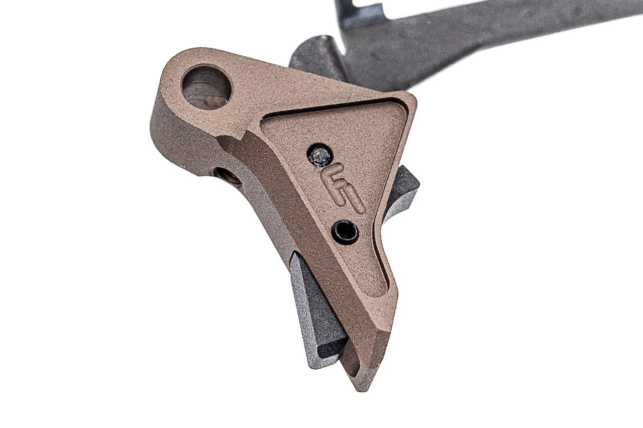 CRUSADER FI ZERO Type Aluminum CNC Trigger Set For Umarex / VFC Glock / Marui TM G-Model GBBP Series  ( FDE )