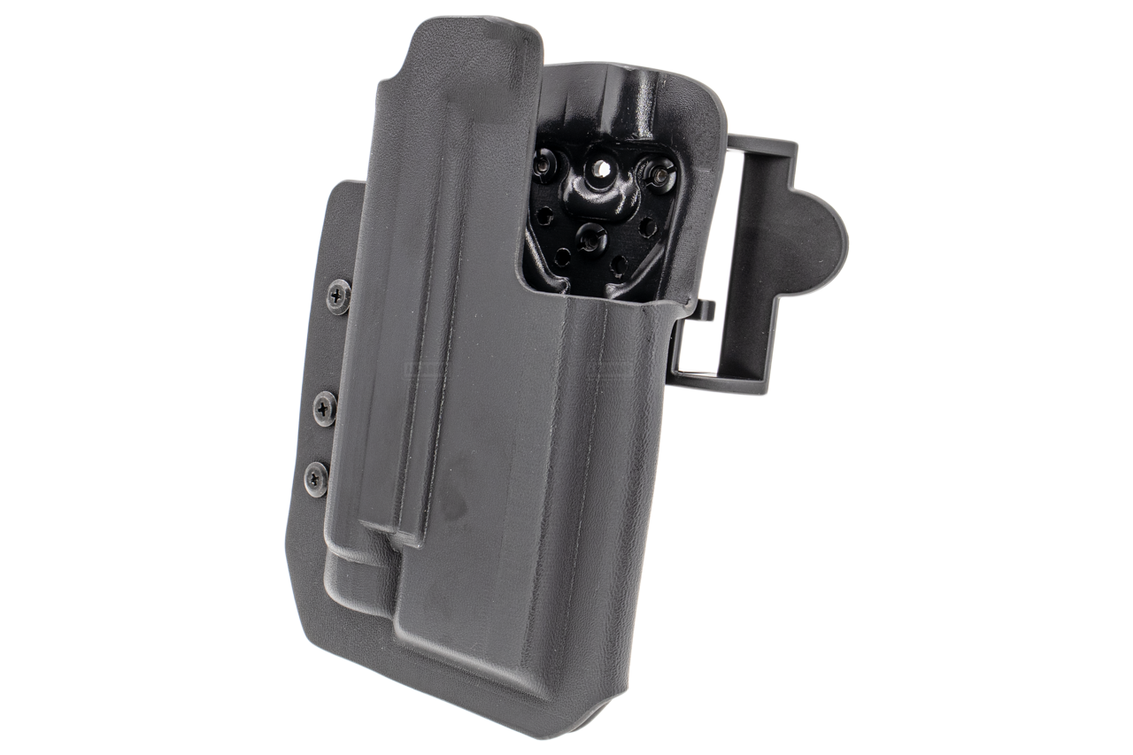 Comp-Tac International™ Holster + Light ( Olight PL-2 ) Belt, Paddle, Drop Offset Holster for SIG M17 P320 Full Size, X-Five, Legion Series-RIGHT