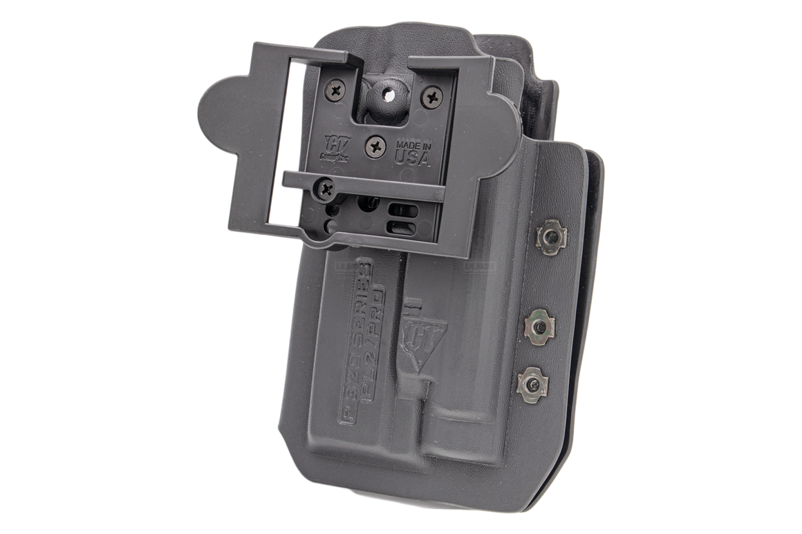 Comp-Tac International™ Holster + Light ( Olight PL-2 ) Belt, Paddle, Drop Offset Holster for SIG M17 P320 Full Size, X-Five, Legion Series-RIGHT