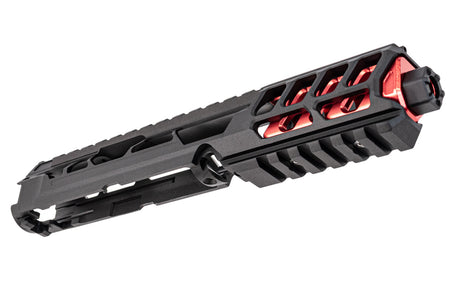 CTM TAC Fuku-2 CNC Aluminum Cut Out Upper Set Long Type for Action Army AAP01 GBB Pistol Series ( AAP-01 ) ( Black & Red )