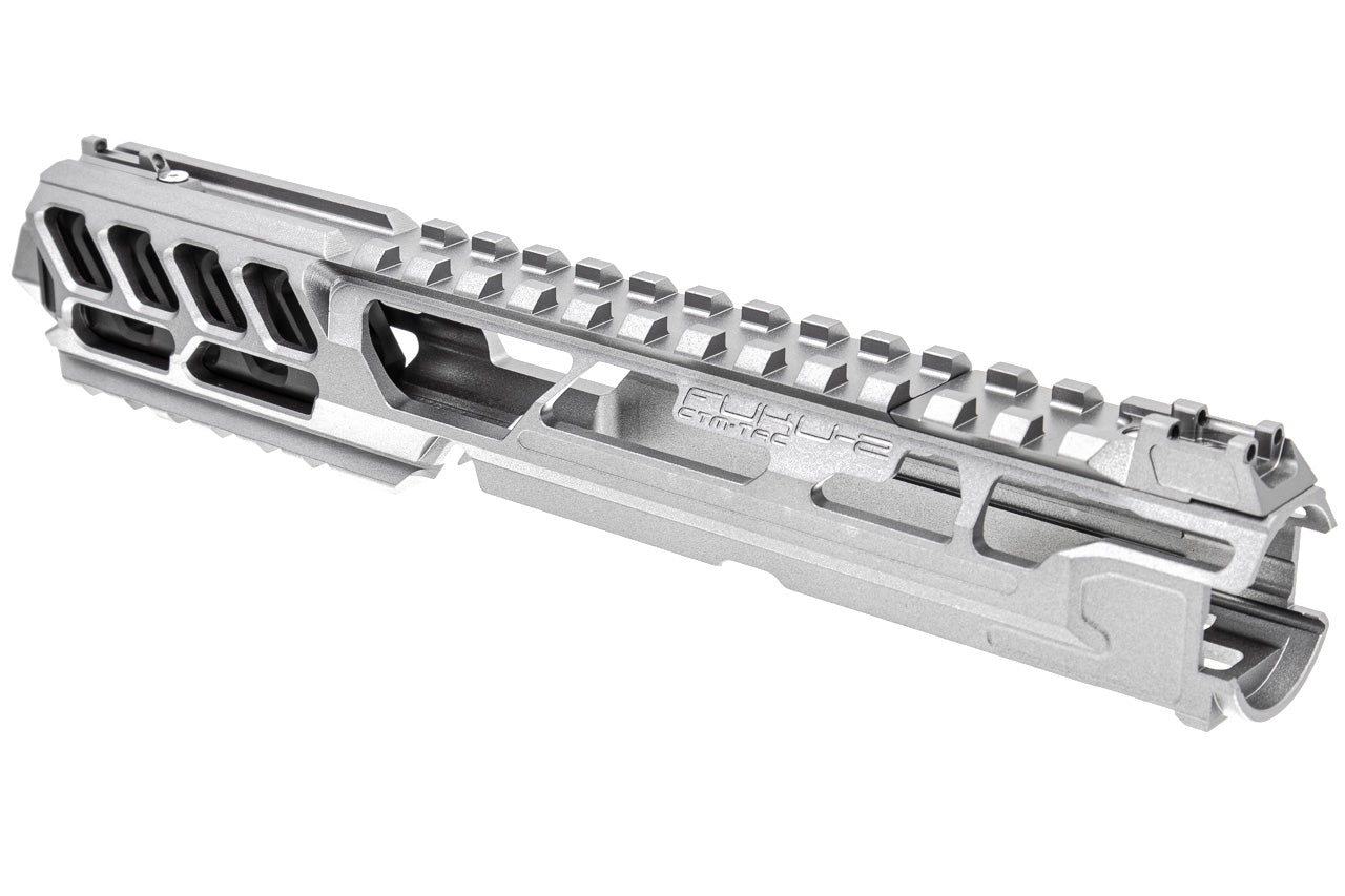 CTM TAC Fuku-2 CNC Aluminum Cut Out Upper Set Long Type for Action Army AAP01 GBB Pistol Series ( AAP-01 ) ( Grey & Black )