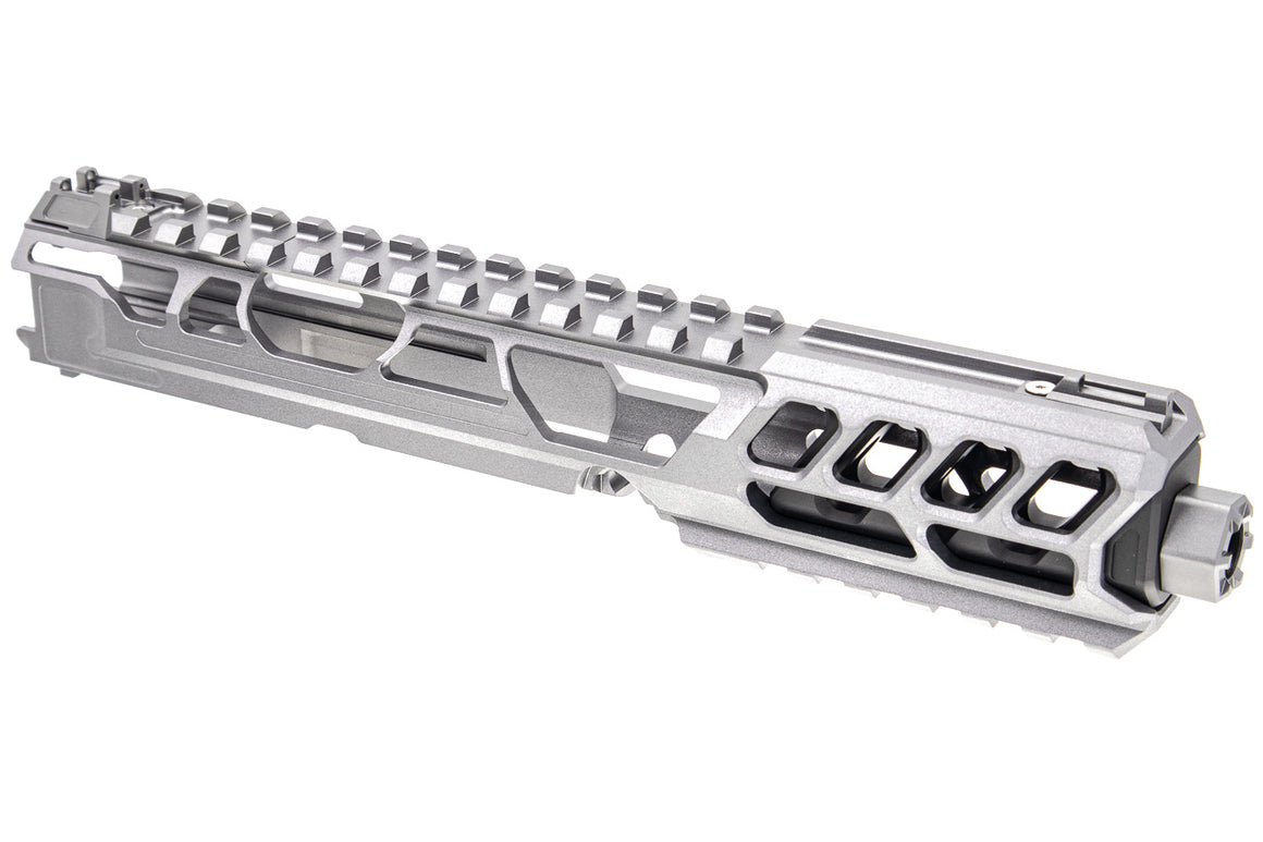 CTM TAC Fuku-2 CNC Aluminum Cut Out Upper Set Long Type for Action Army AAP01 GBB Pistol Series ( AAP-01 ) ( Grey & Black )
