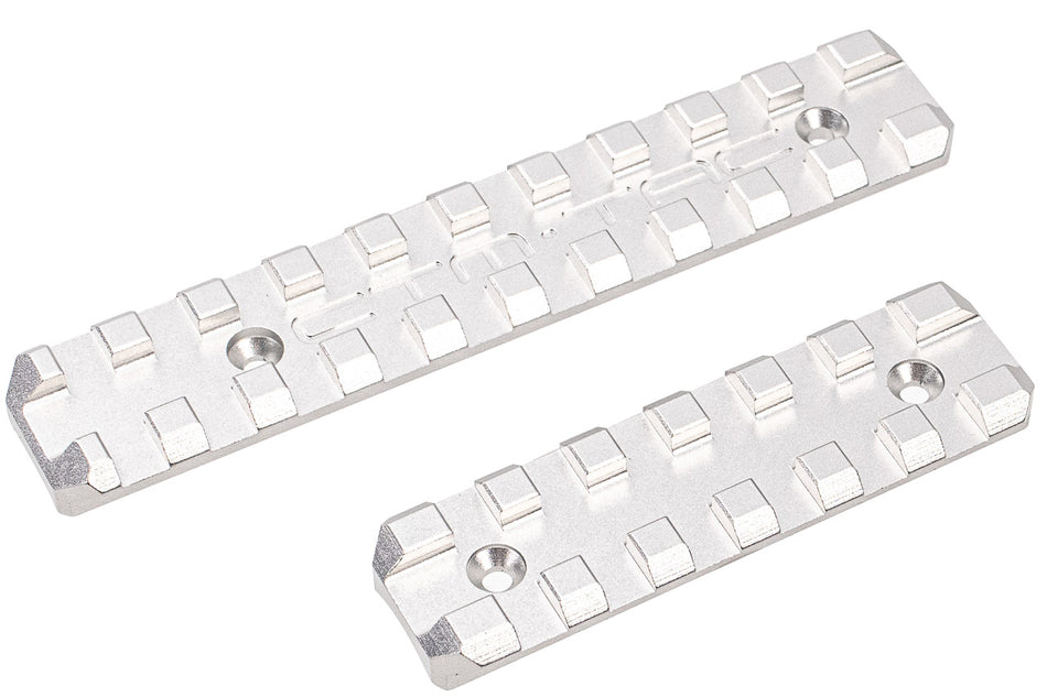 CTM CNC Upper & Lower Picatinny Rail Set For Action Army AAP01 GBB Pistol ( AAP-01 ) ( Silver )