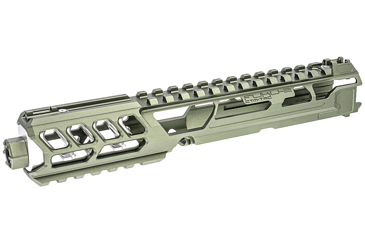 CTM TAC Fuku-2 CNC Aluminum Cut Out Upper Set Long Type for Action Army AAP01 GBB Pistol Series ( AAP-01 ) ( MS-06C Army Green )