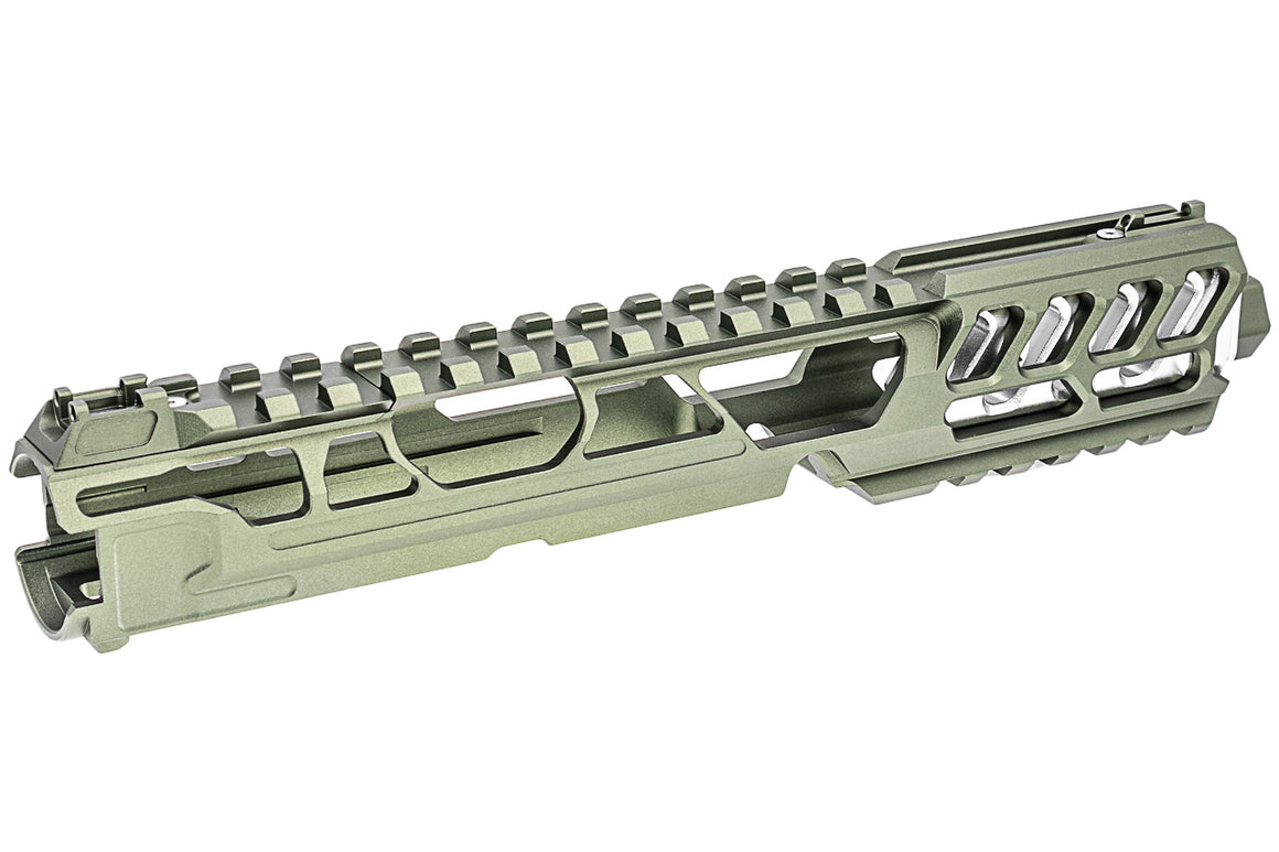 CTM TAC Fuku-2 CNC Aluminum Cut Out Upper Set Long Type for Action Army AAP01 GBB Pistol Series ( AAP-01 ) ( MS-06C Army Green )