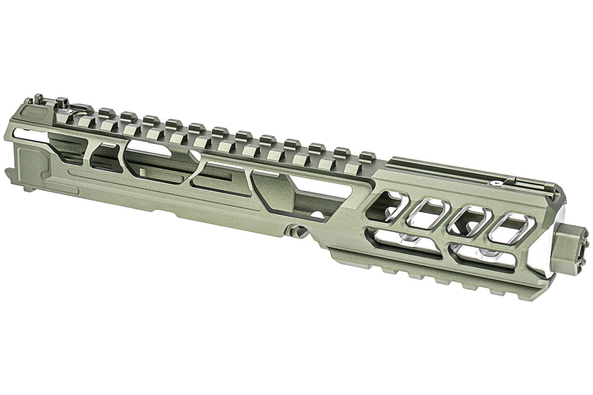 CTM TAC Fuku-2 CNC Aluminum Cut Out Upper Set Long Type for Action Army AAP01 GBB Pistol Series ( AAP-01 ) ( MS-06C Army Green )