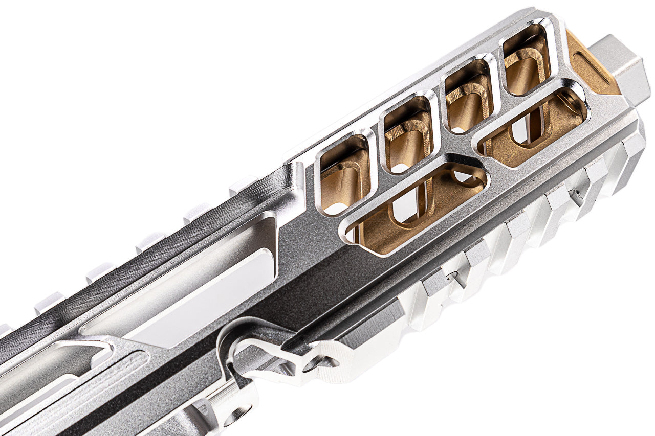 CTM TAC Fuku-2 CNC Aluminum Cut Out Upper Set Long Type for Action Army AAP01 GBB Pistol Series ( AAP-01 ) ( Silver )