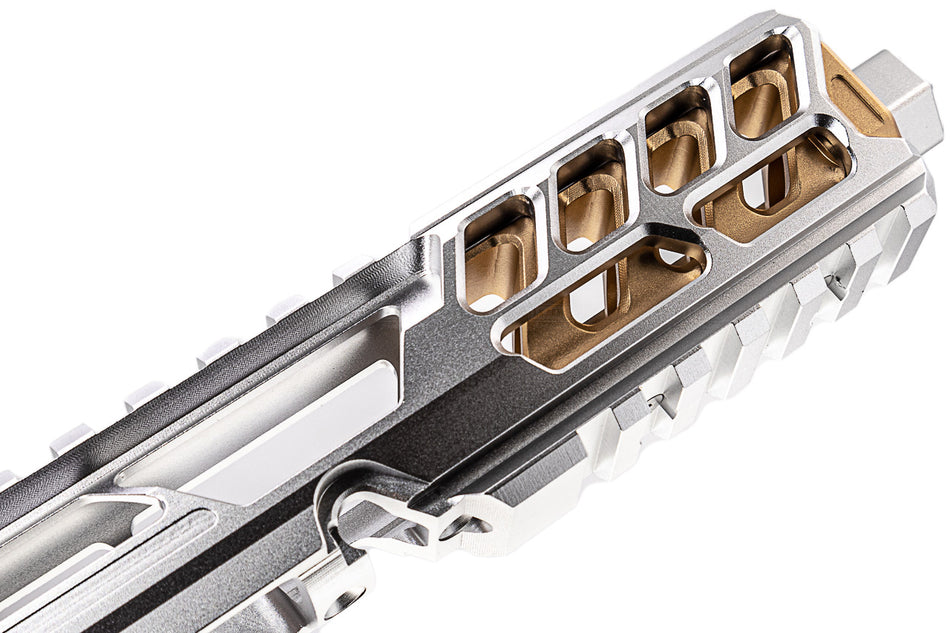 CTM TAC Fuku-2 CNC Aluminum Cut Out Upper Set Long Type for Action Army AAP01 GBB Pistol Series ( AAP-01 ) ( Silver )