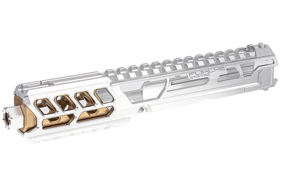 CTM TAC Fuku-2 CNC Aluminum Cut Out Upper Set Long Type for Action Army AAP01 GBB Pistol Series ( AAP-01 ) ( Silver )