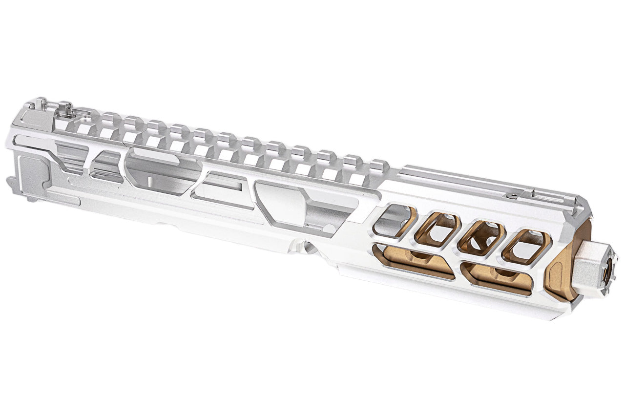 CTM TAC Fuku-2 CNC Aluminum Cut Out Upper Set Long Type for Action Army AAP01 GBB Pistol Series ( AAP-01 ) ( Silver )