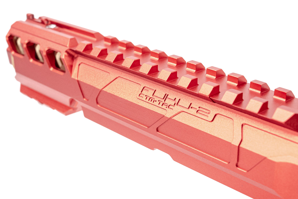 CTM TAC Fuku-2 CNC Aluminum General Upper Set Short Type for Action Army AAP01 GBB Pistol Series ( AAP-01 ) ( Red x Gold )