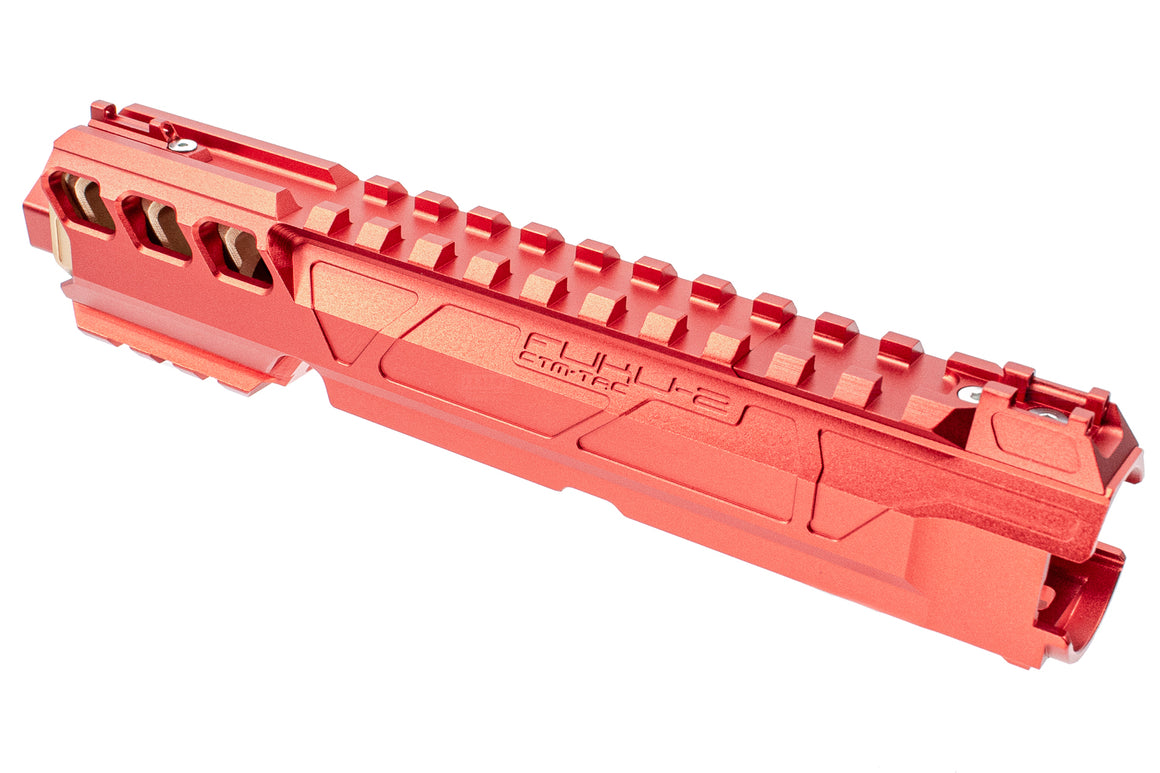 CTM TAC Fuku-2 CNC Aluminum General Upper Set Short Type for Action Army AAP01 GBB Pistol Series ( AAP-01 ) ( Red x Gold )