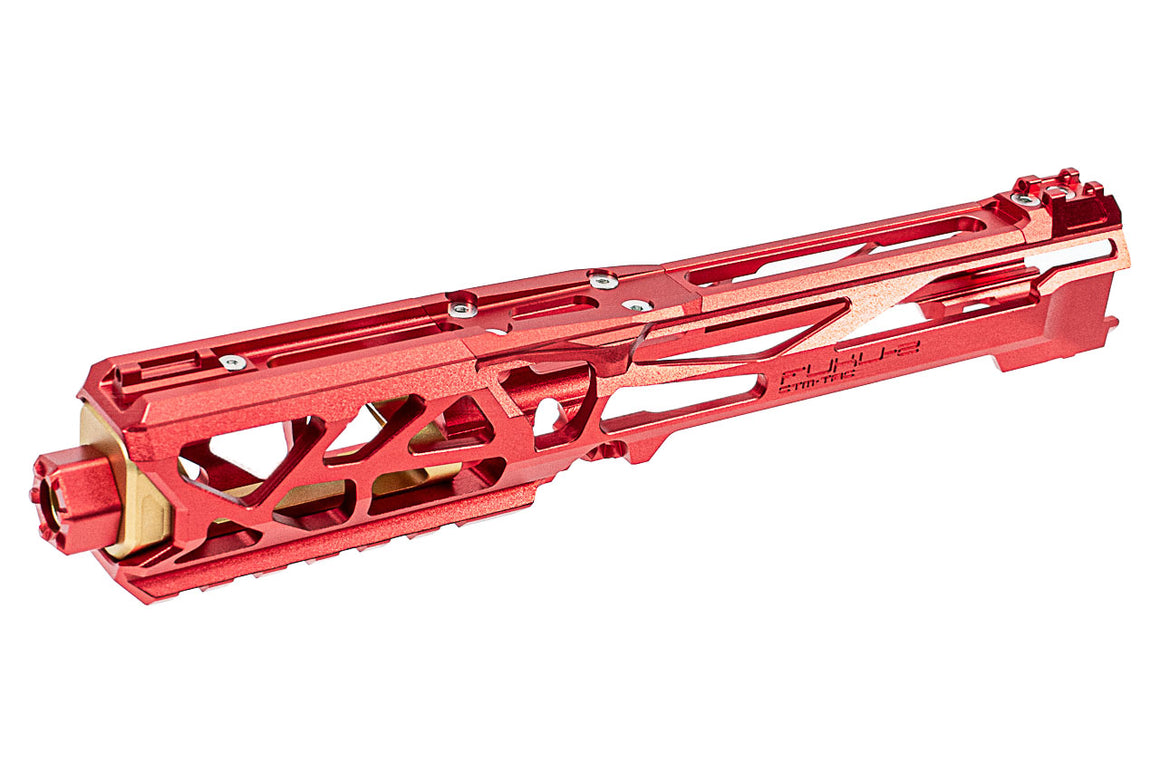 CTM TAC Fuku-2 CNC Aluminum Skeleton Upper Set For Action Army AAP01 GBB Pistol Series ( AAP-01 ) ( Red & Gold )