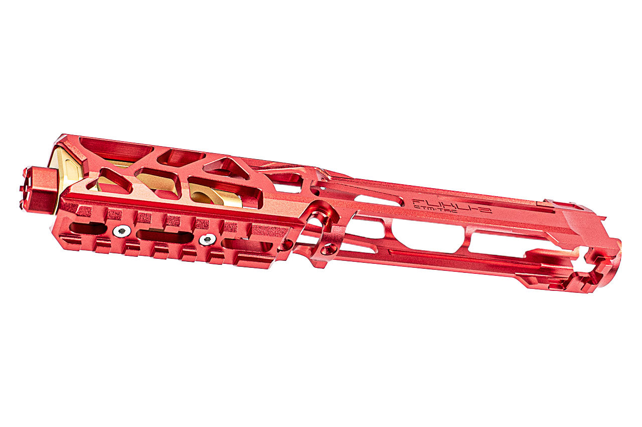 CTM TAC Fuku-2 CNC Aluminum Skeleton Upper Set For Action Army AAP01 GBB Pistol Series ( AAP-01 ) ( Red & Gold )