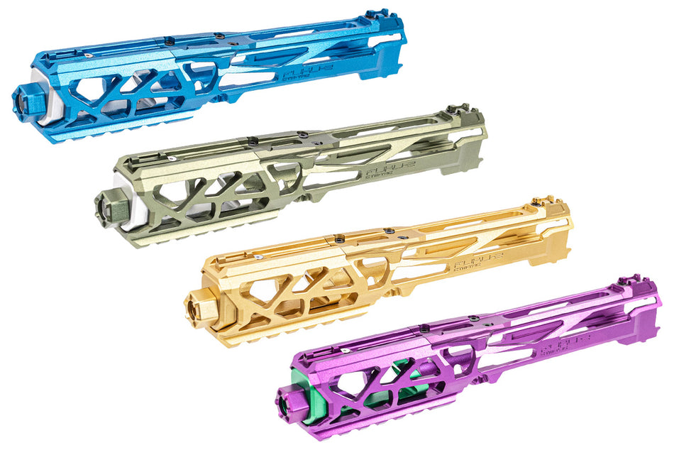 CTM Fuku-2 CNC Aluminum Skeleton Upper For Action Army AAP01 GBB Pistol Series -Purple / Green