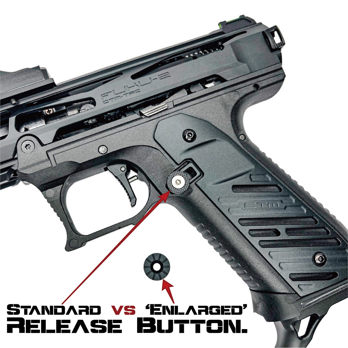 CTM TAC AAP-01/C Fuku-2 Frame CNC Aluminum Accessories Grip for Action Army AAP01/ AAP01C Pistol Airsoft-Army Green