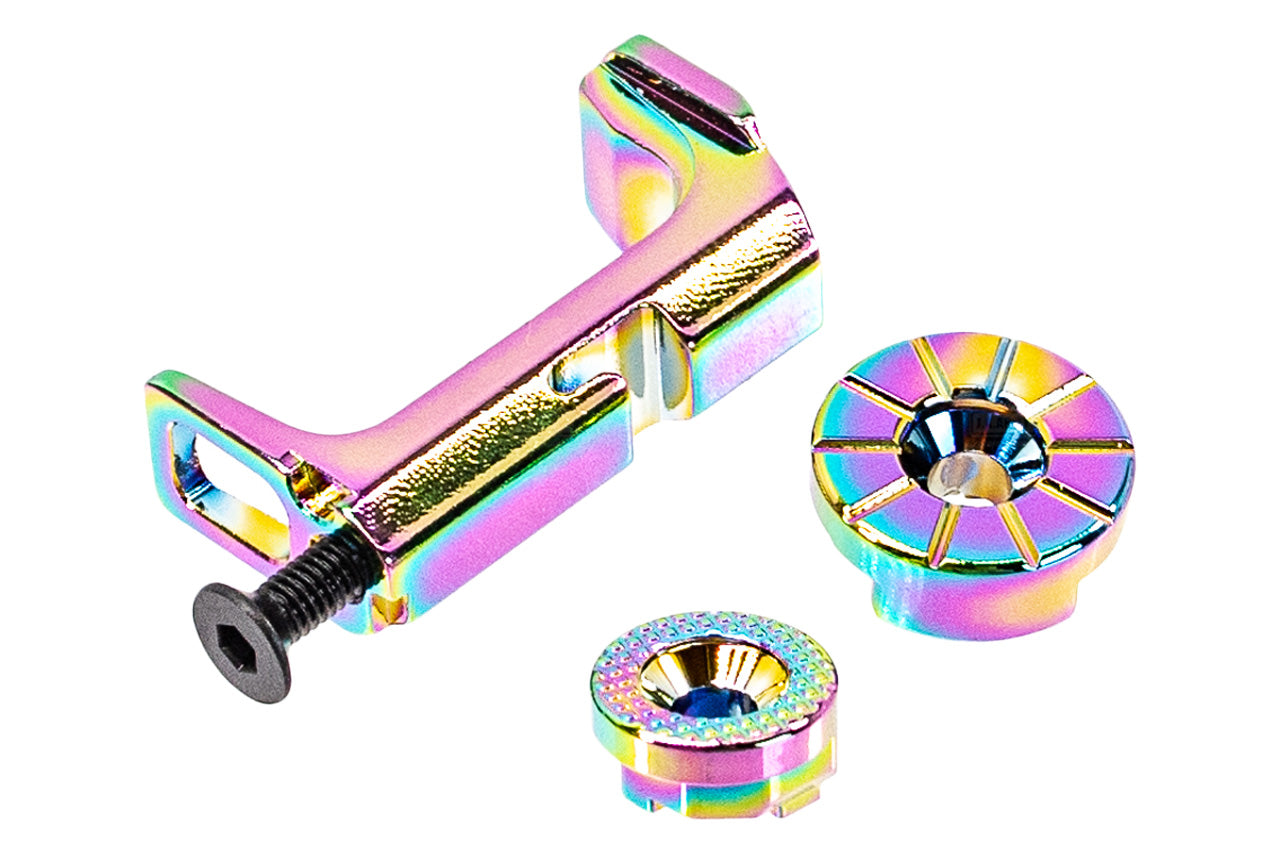 CTM CNC Aluminum Fuku-2 Grip Panel & Magazine Release Set For Action Army AAP01 GBBP Series