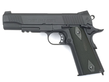 Cybergun COLT 1911 Rail Gun Blackened GBB Pistol Co2 Mag Version