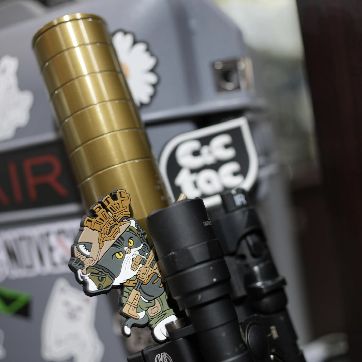 C&C Tac Rex MG7 Style Dummy Barrel Extension / Tracer Adapter For Airsoft ( End Cap Q CB Adapter For CCT0170 C&C Tac CB Flash Hider 14mm CCW Thread )