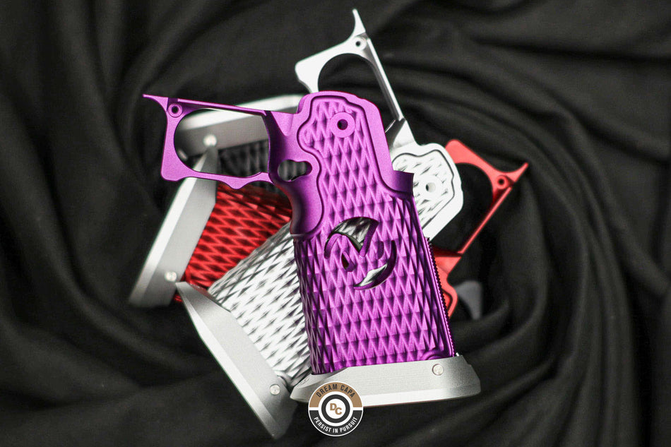 Dream Capa DCP CNC Aluminium INF Grip ( Infinity Diamond Hollow SV Style ) For TM Hi-Capa GBBP Airsoft Series ( 5-Axis CNC Machining ) Red