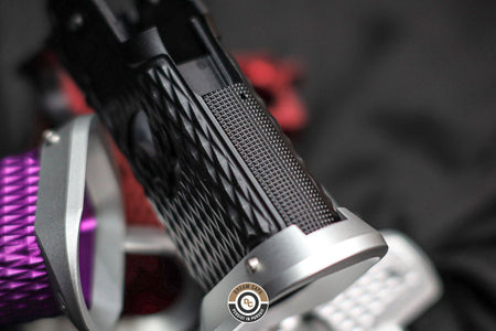 Dream Capa DCP CNC Aluminium INF Grip ( Infinity Diamond Hollow SV Style ) For TM Hi-Capa GBBP Airsoft Series ( 5-Axis CNC Machining ) Red