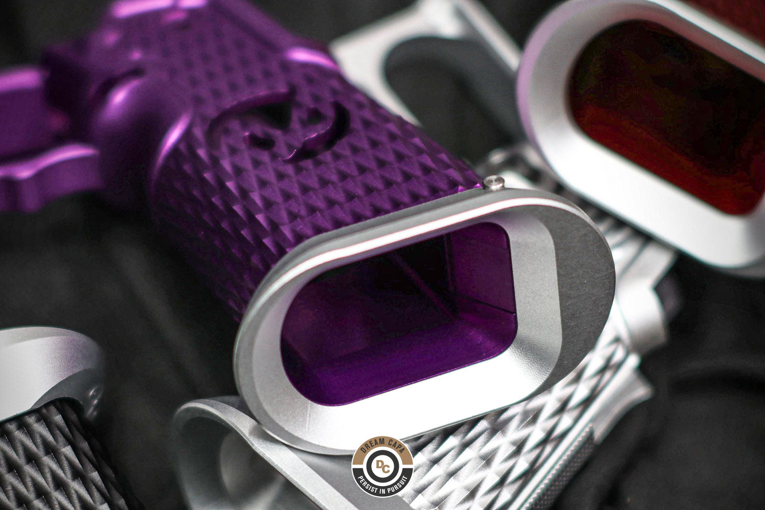 Dream Capa DCP CNC Aluminium INF Grip ( Infinity Diamond Hollow SV Style ) For TM Hi-Capa GBBP Airsoft Series ( 5-Axis CNC Machining ) Red