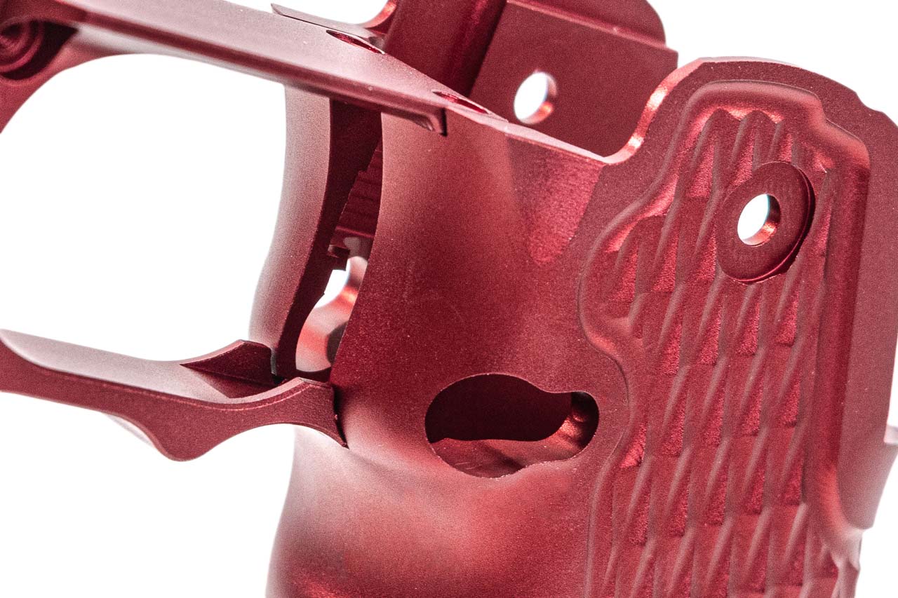 Dream Capa DCP CNC Aluminium INF Grip ( Infinity Diamond Hollow SV Style ) For TM Hi-Capa GBBP Airsoft Series ( 5-Axis CNC Machining ) Red