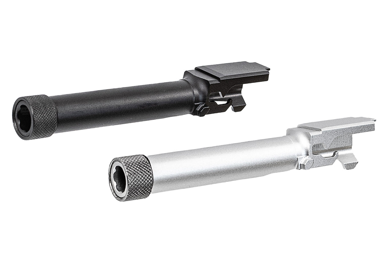 Detonator CNC Aluminum 14mm CCW Thread Outer Barrel For Tokyo Marui TM G19 GBBP -Silver