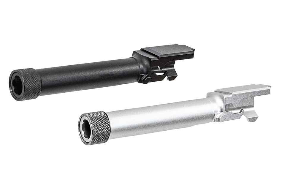 Detonator CNC Aluminum 14mm CCW Thread Outer Barrel For Tokyo Marui TM G19 GBBP -Silver