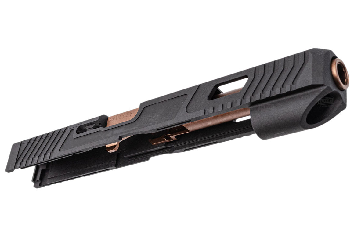 Detonator CNC Aluminum T Style G34 Slide Set For Marui TM G17 Gen5 MOS GBBP