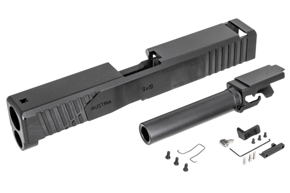 Detonator TRI Style System V1 Cut 19 G4 Custom Aluminum Slide for Marui TM G19 Gen4 GBB Series ( Black )