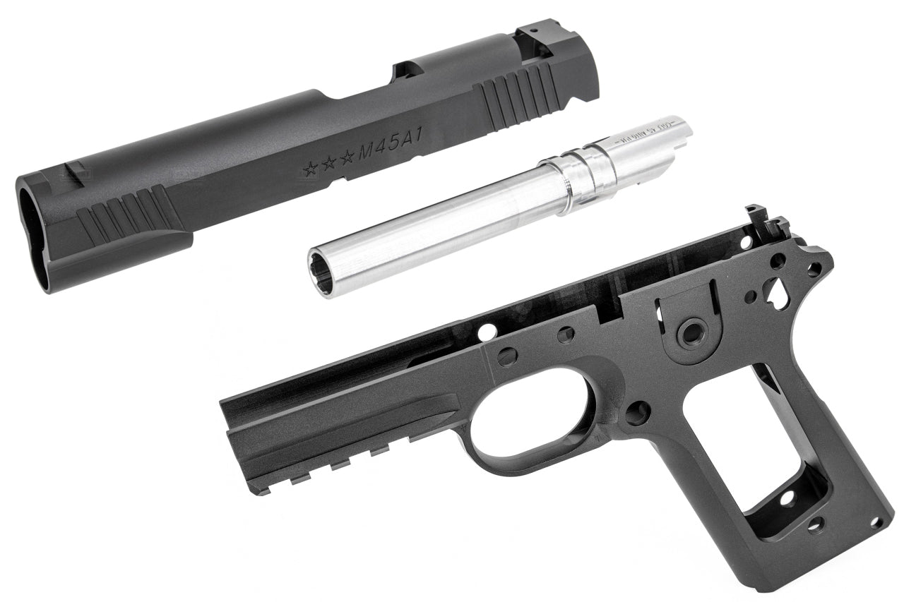 Detonator CL Style M45A1 Aluminum Slide & Frame Set for Tokyo Marui TM M45A1 GBB ( Black )