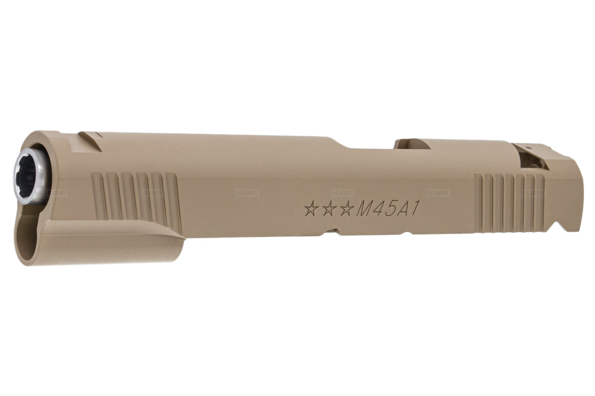 Detonator Colt Style M45A1 Aluminum Slide & Frame Set for Tokyo Marui TM M45A1 GBB ( Tan ) ( Limited Edition )