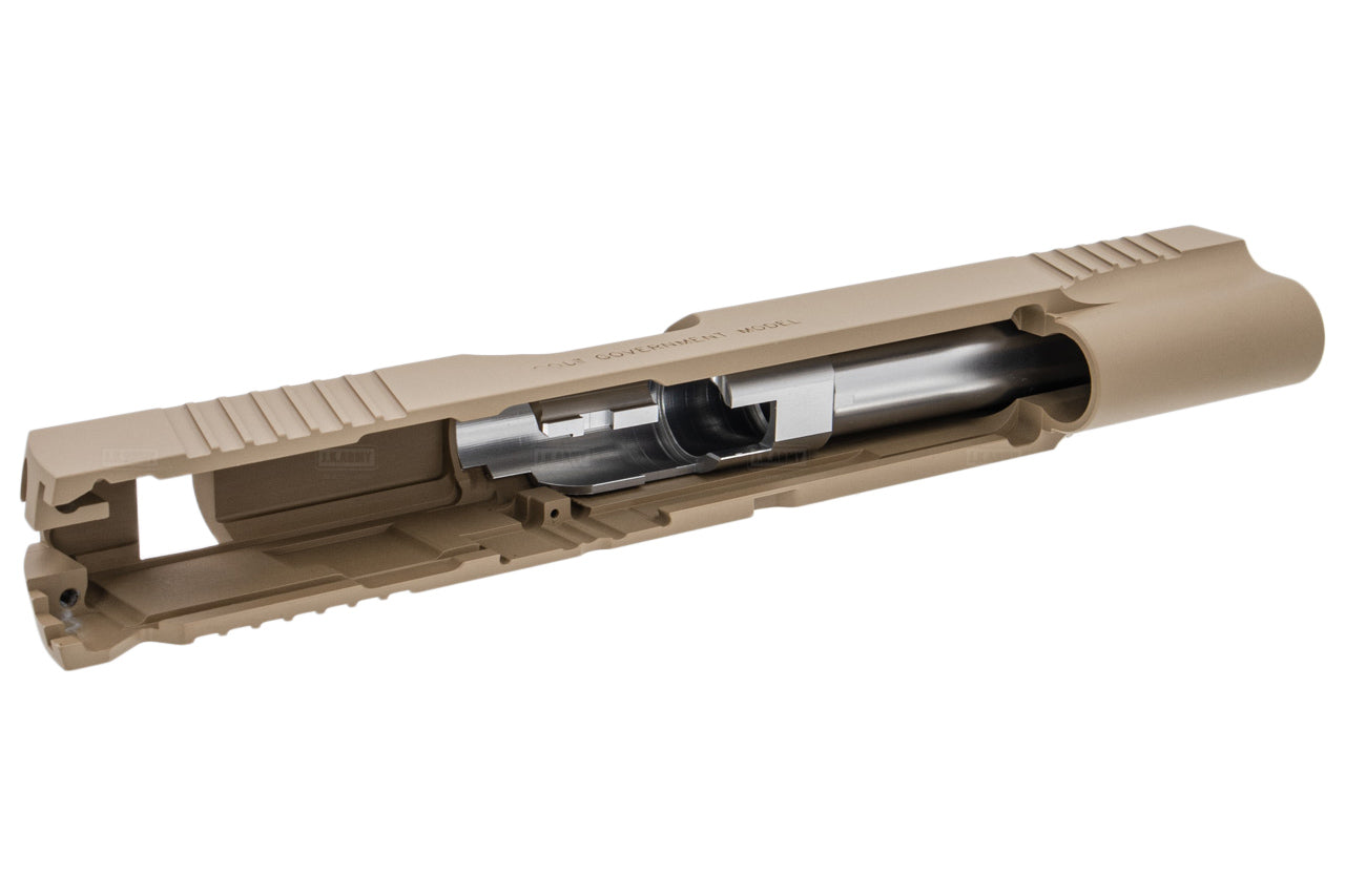 Detonator Colt Style M45A1 Aluminum Slide & Frame Set for Tokyo Marui TM M45A1 GBB ( Tan ) ( Limited Edition )