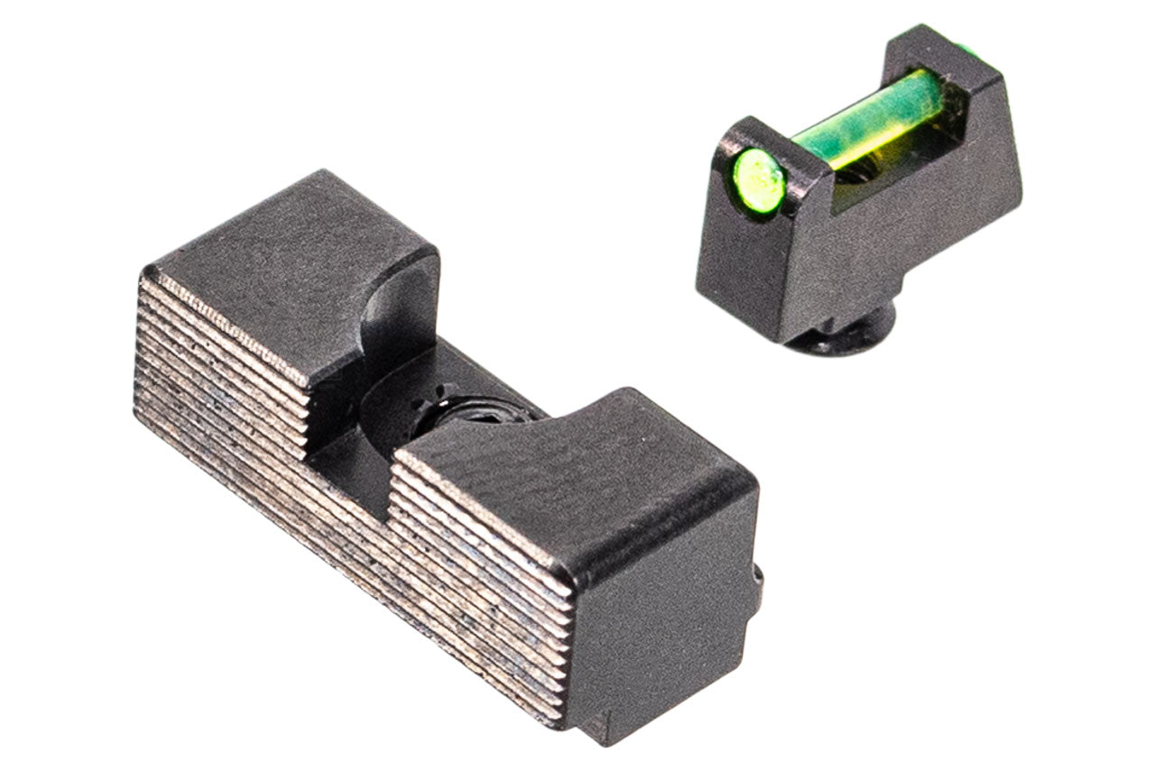 Detonator Steel T Style Fiber Optic Sights Set For Marui TM G17 Gen5 MOS GBBP