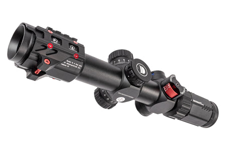 Discovery WG 1.2-6X24 IRAI Tactical Rifle Scope R&G Illuminated Hunting Sights With Bullet Wheel Angle Indicator Bubble Locator ( Black )