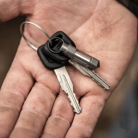 Glow Rhino CNC Steel Tritium Glow Fob -Green