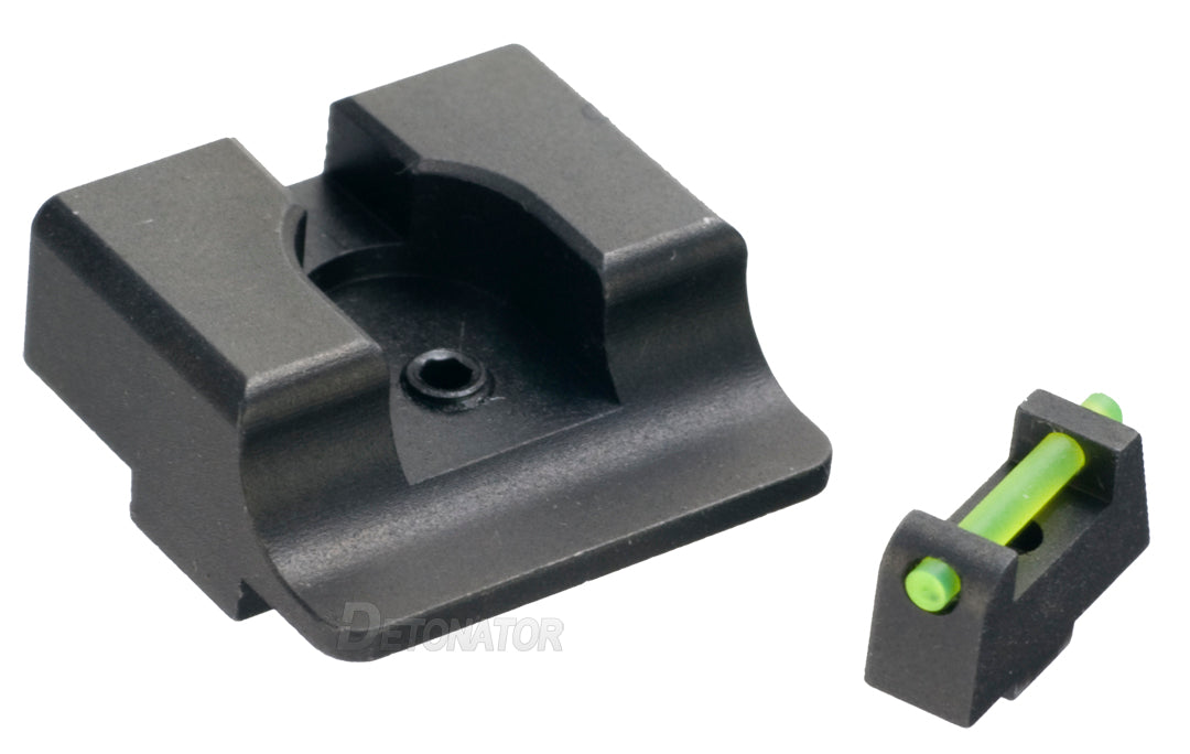 Detonator TT Style Ultimate Fiber Optic Sight Set for Marui TM G Model GBB Series ( Black )