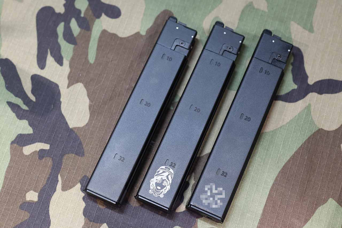 DYTAC AR 9mm SMG Style GBB Magazine ( 32 Rounds 6mm BB ) For EMG NOVESKE N9 SPACE BABY PCC MWS GBB-Woman Style