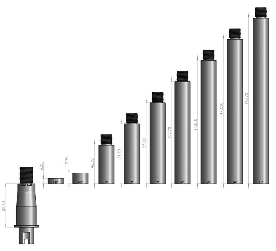 DYTAC Modular Outer Barrel Short/ Medium/ Long Length Kits for TM MWS Rifles-L Kit