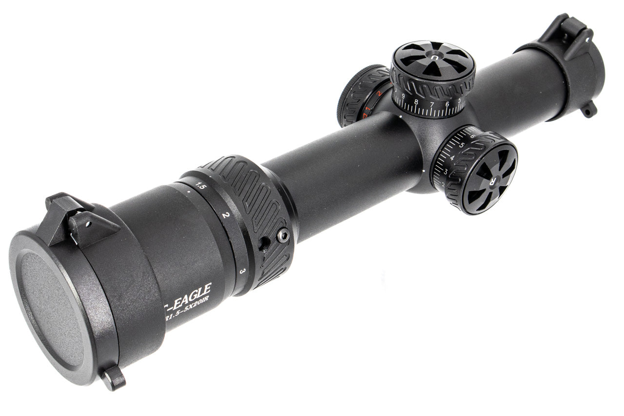 Discovery T-EAGLE R 1.5-5X20 IR Rifle Scope with Mount ( Black )