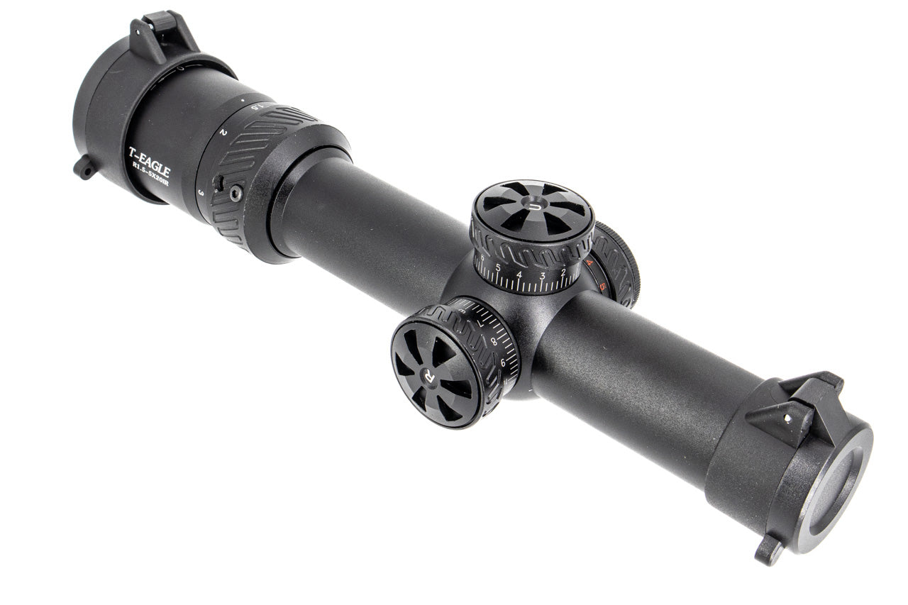 Discovery T-EAGLE R 1.5-5X20 IR Rifle Scope with Mount ( Black )