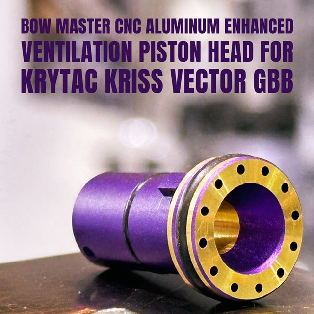 Bow Master CNC Aluminum Enhanced Ventilation Piston Head For Krytac Kriss Vector GBB