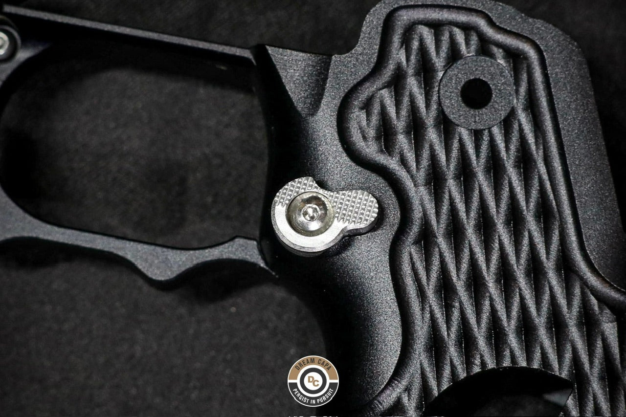 Dream Capa DCP CNC Aluminium INF Grip ( Infinity Diamond Hollow SV Style ) For TM Hi-Capa GBBP Airsoft Series ( 5-Axis CNC Machining ) Red