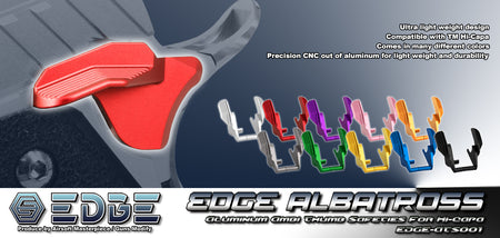 EDGE ALBATROSS Aluminum Ambi Thumb Safeties for Marui TM Hi-Capa GBBP Series-Orange