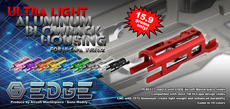 EDGE 15.9g Aluminum Blowback Housing BBU Ver.2 for Marui TM Hi-Capa 5.1 / 1911 GBBP Series-Green