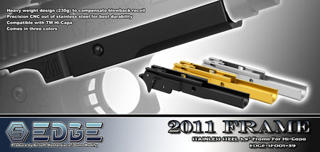 EDGE 2011 Stainless Steel Frame for Marui TM Hi-Capa GBBP Series-Gold