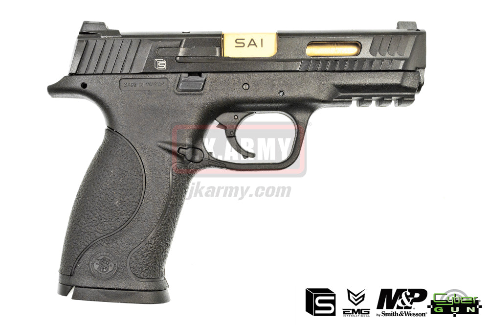 EMG / SAI / Smith & Wesson Licensed M&P 9 SAI Full Size Airsoft GBB Pistol ( Black )