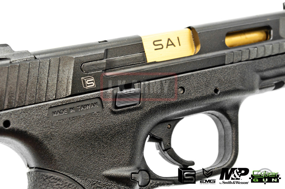 EMG / SAI / Smith & Wesson Licensed M&P 9 SAI Full Size Airsoft GBB Pistol ( Black )